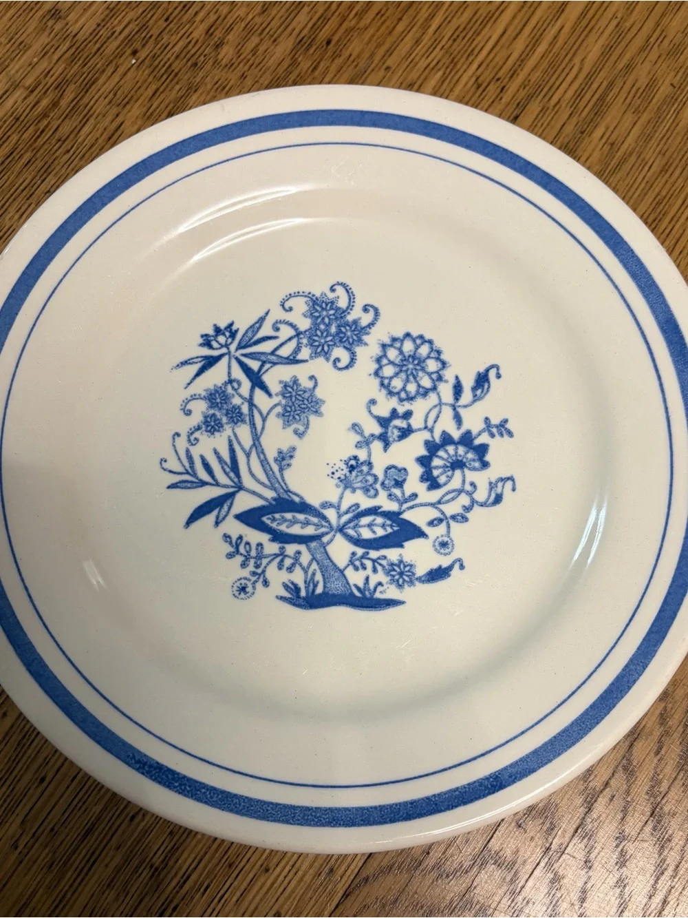 Oxford Blue Floral Ceramic Salad Plates - Set of 4